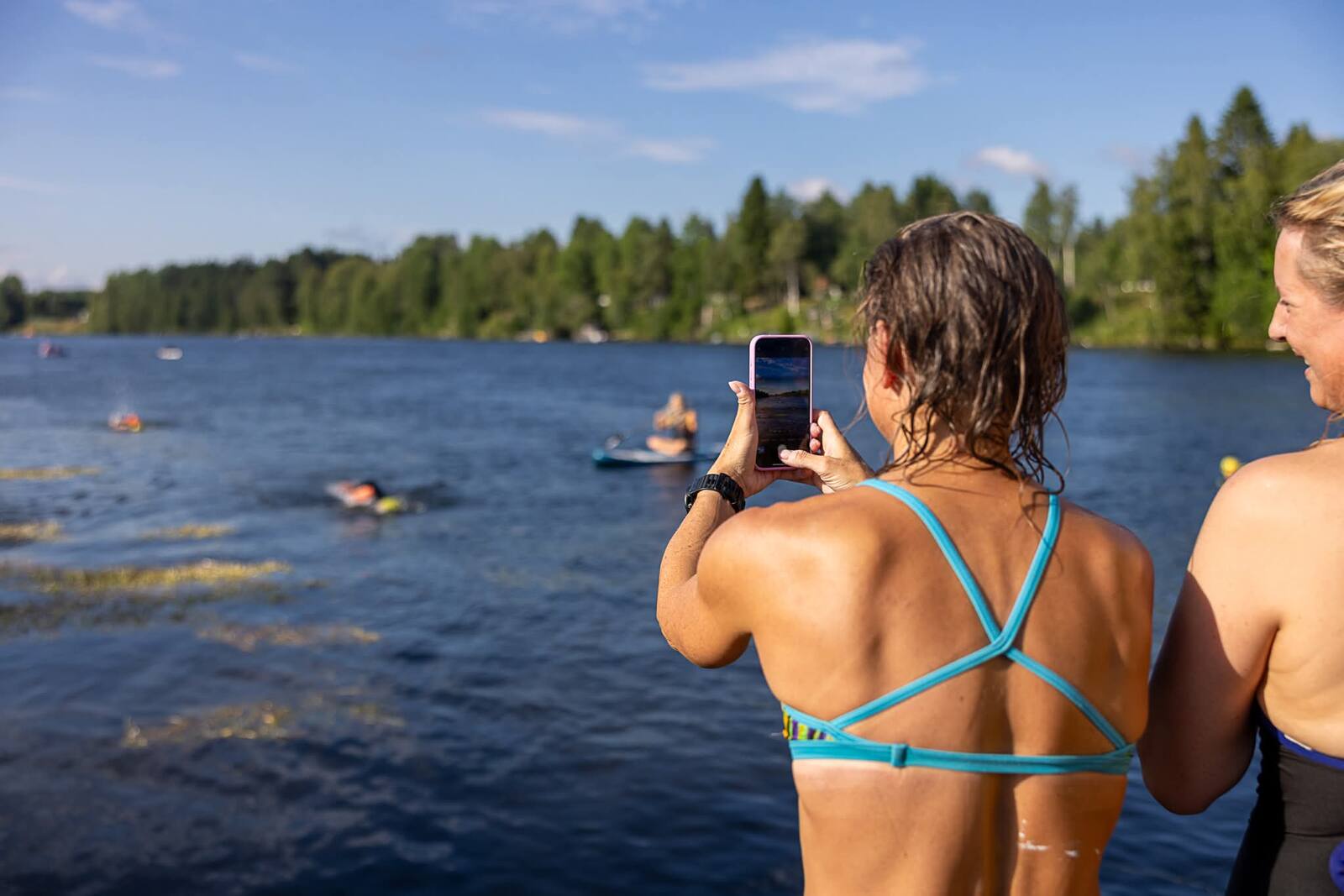 Åskådare på stranden